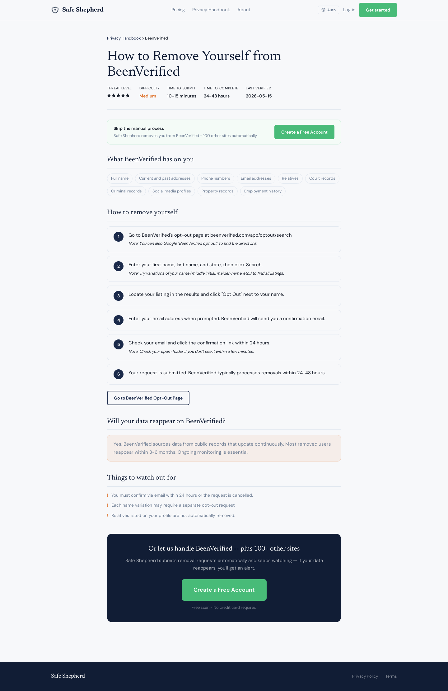 3/5 cv_handbook_redirect — camelCase slug lands on the lowercase guide